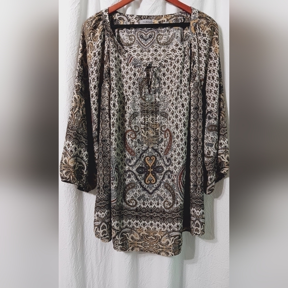 Figueroa & Flower Multicolor Blouse Top Size Petite 3X